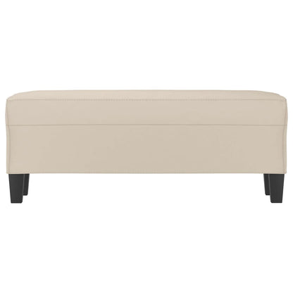 Sitzbank Creme 100x35x41 cm Mikrofasergewebe