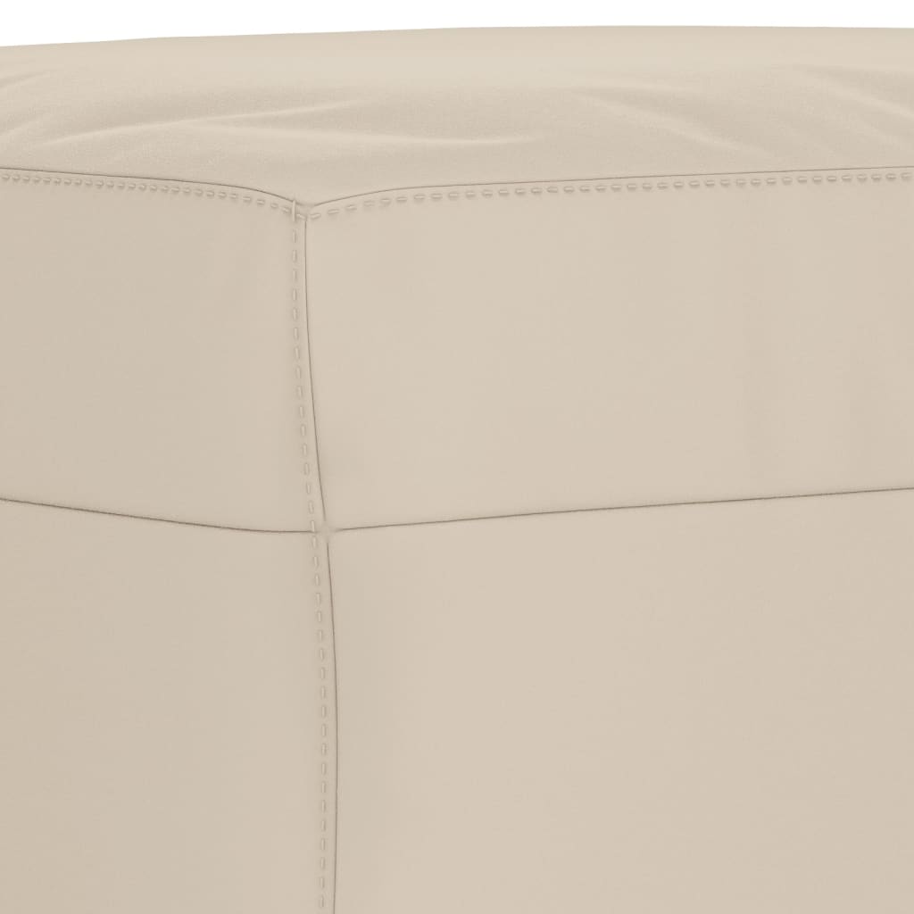 Sitzbank Creme 100x35x41 cm Mikrofasergewebe