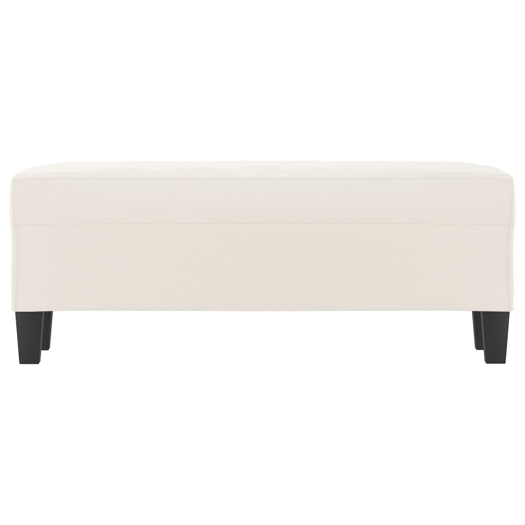 Sitzbank Beige 100x35x41 cm Mikrofasergewebe