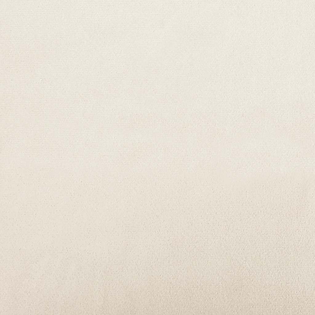 Schaukelstuhl Ohrensessel Creme Samt und Massivholz