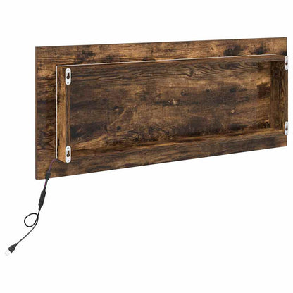 Spiegel mit Spiegel Räuchereiche 90 x 8.5 x 37 cm Holzwerkstoff