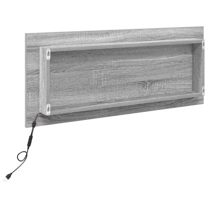 Spiegel Wandmontiert Grau Sonoma 90 x 8.5 x 37 cm Holzwerkstoff