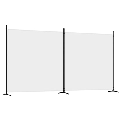 2-tlg. Paravent Weiß 348x180 cm Stoff