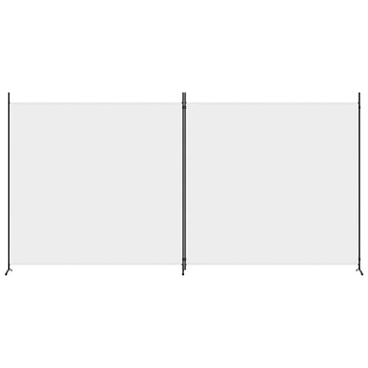 2-tlg. Paravent Weiß 348x180 cm Stoff