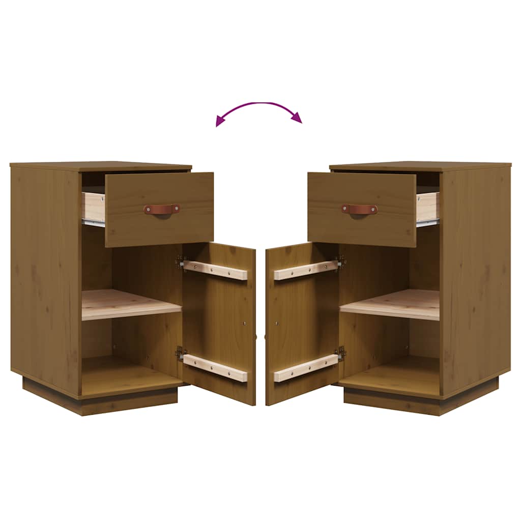 Schreibtisch-Schrank Honigbraun 40x50x75 cm Massivholz Kiefer