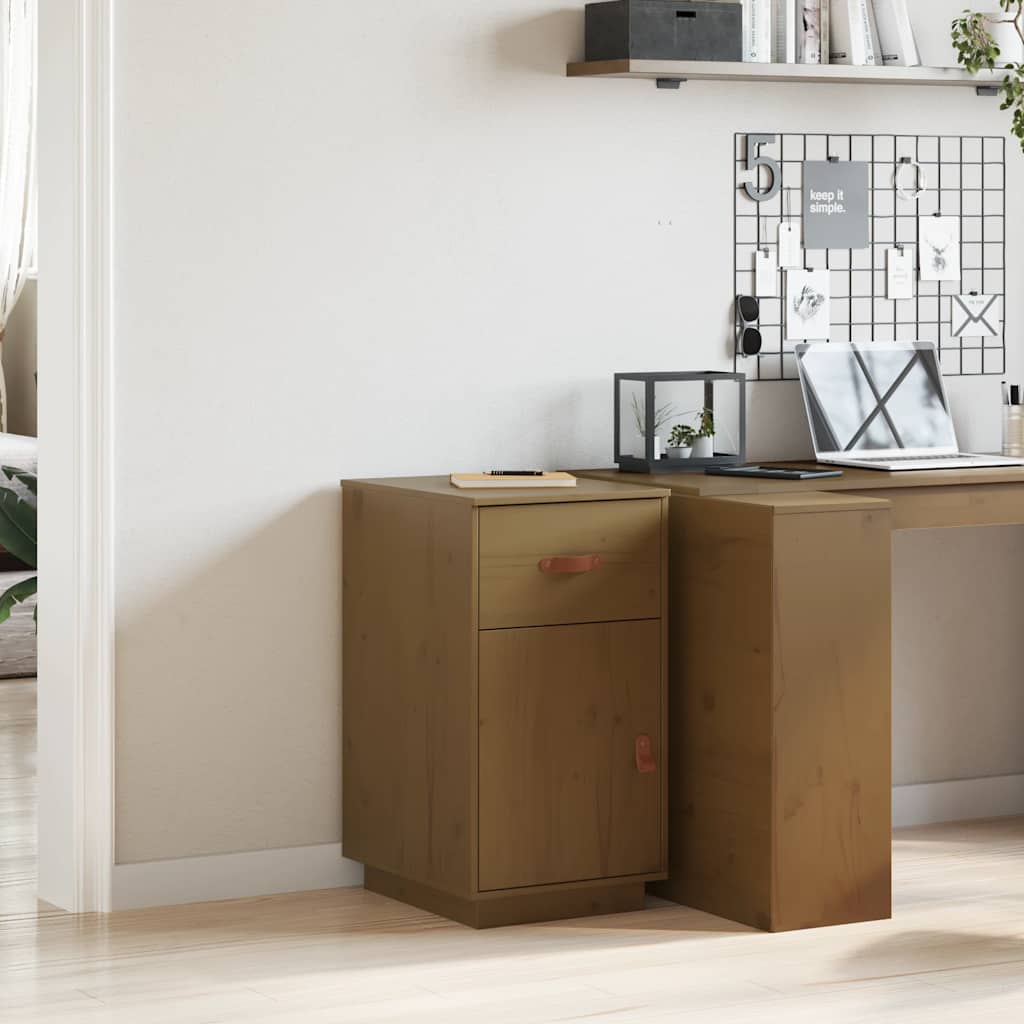 Schreibtisch-Schrank Honigbraun 40x50x75 cm Massivholz Kiefer