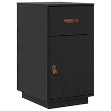 Schreibtisch-Schrank Schwarz 40x50x75 cm Massivholz Kiefer