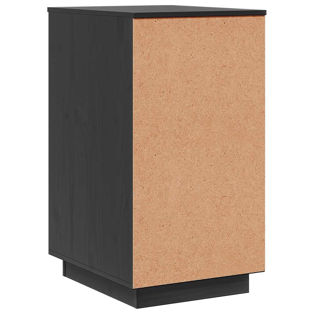 Schreibtisch-Schrank Schwarz 40x50x75 cm Massivholz Kiefer