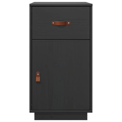 Schreibtisch-Schrank Schwarz 40x50x75 cm Massivholz Kiefer