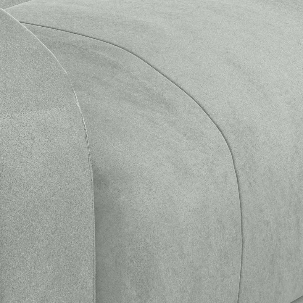 Massagesessel mit Aufstehhilfe Hellgrau Samt