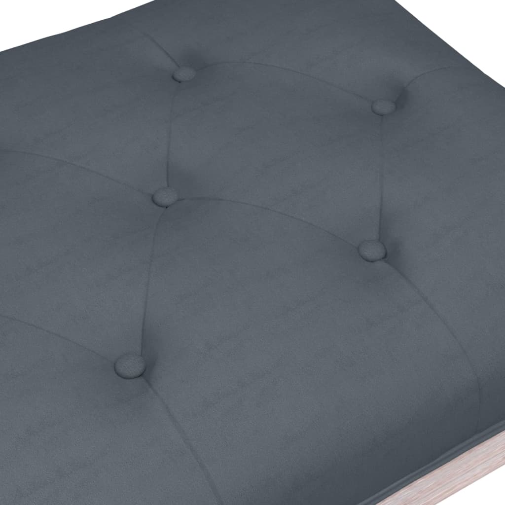 Sitzbank Dunkelgrau 110x40x49 cm Samt