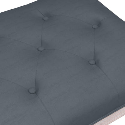 Sitzbank Dunkelgrau 110x40x49 cm Samt