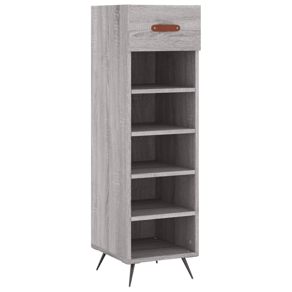 Schuhschrank Grau Sonoma 30x35x105 cm Holzwerkstoff