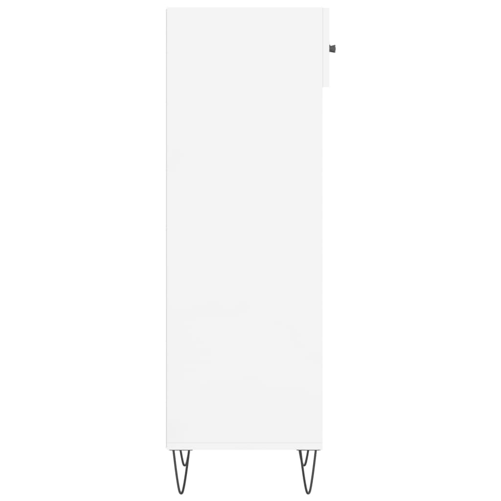 Schuhschrank Hochglanz-Weiß 30x35x105 cm Holzwerkstoff