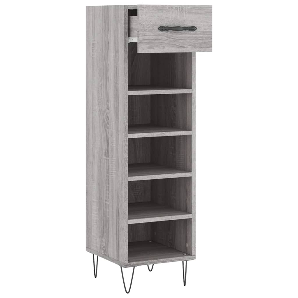 Schuhschrank Grau Sonoma 30x35x105 cm Holzwerkstoff