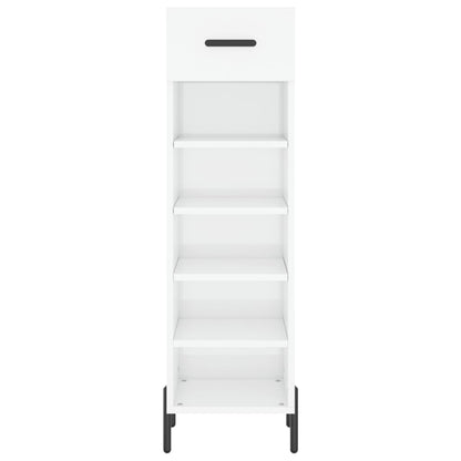 Schuhschrank Hochglanz-Weiß 30x35x105 cm Holzwerkstoff