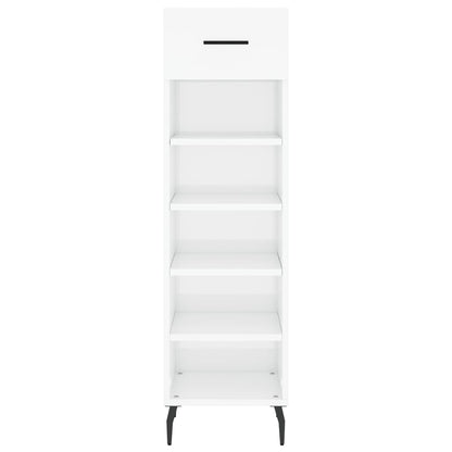 Schuhschrank Hochglanz-Weiß 30x35x105 cm Holzwerkstoff