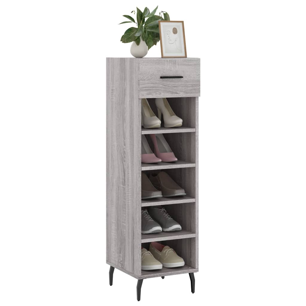 Schuhschrank Grau Sonoma 30x35x105 cm Holzwerkstoff