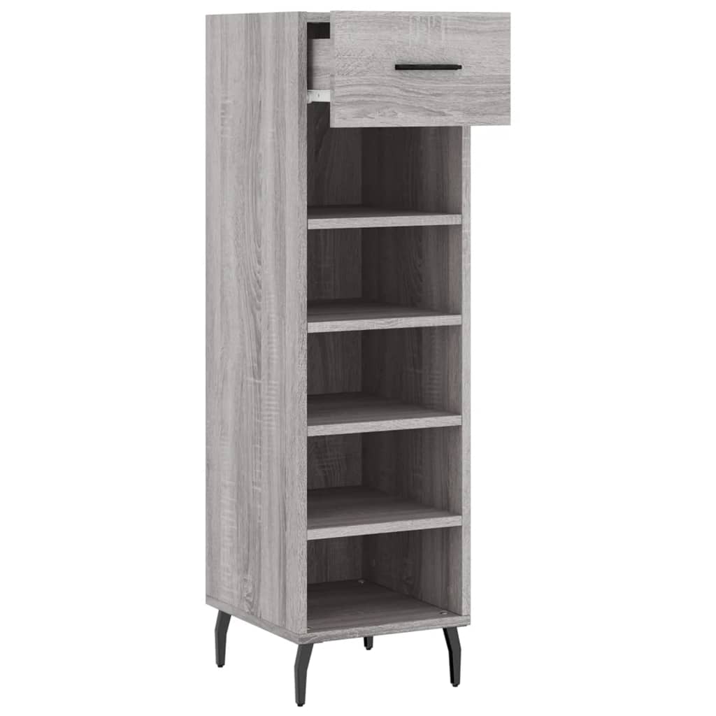 Schuhschrank Grau Sonoma 30x35x105 cm Holzwerkstoff