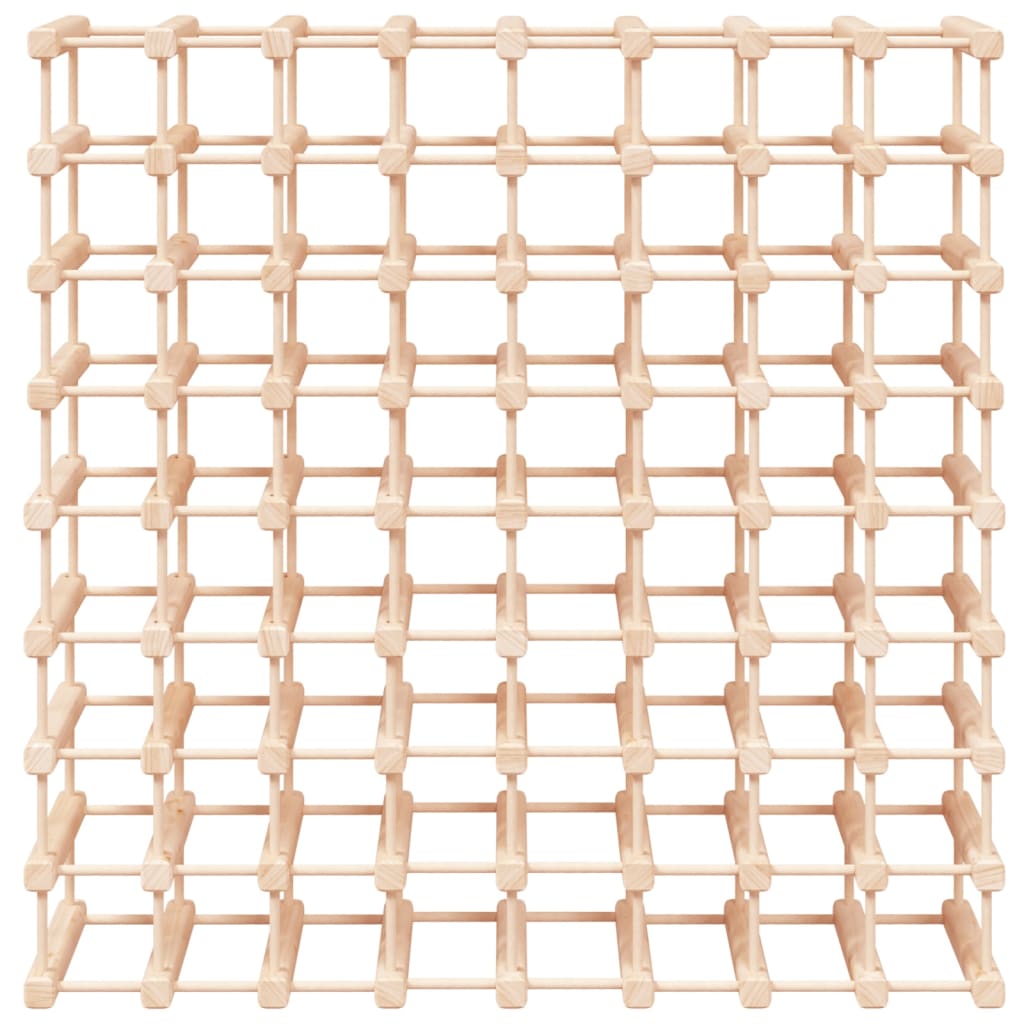 Weinregal für 72 Flaschen 90,5x23x90,5 cm Massivholz Kiefer