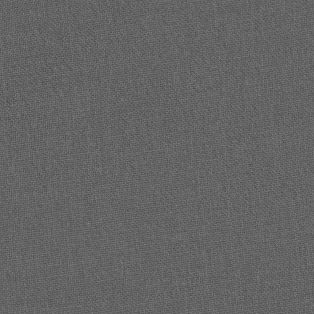 Clubsessel mit Fußhocker Dunkelgrau Stoff