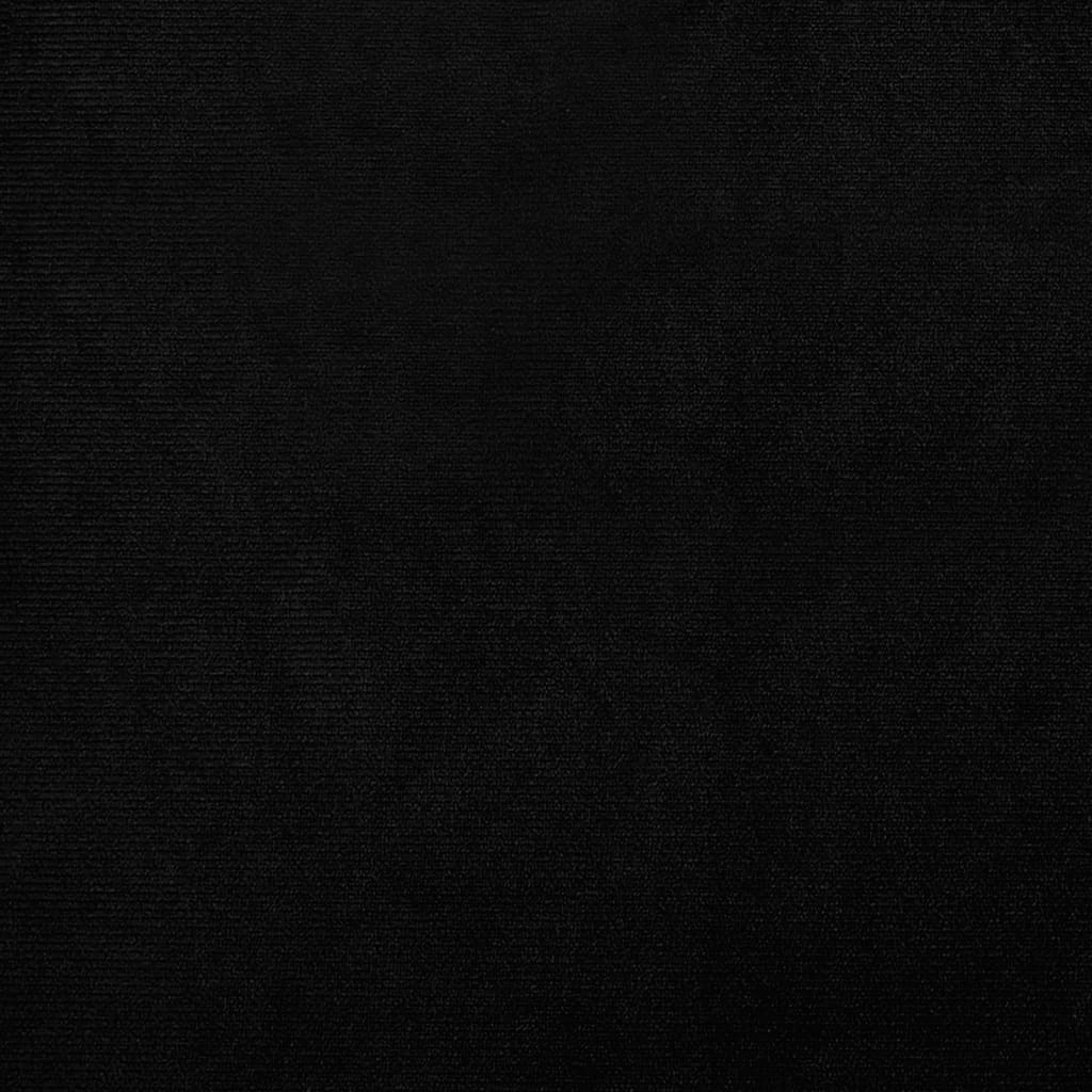 Clubsessel mit Fußhocker Schwarz Samt