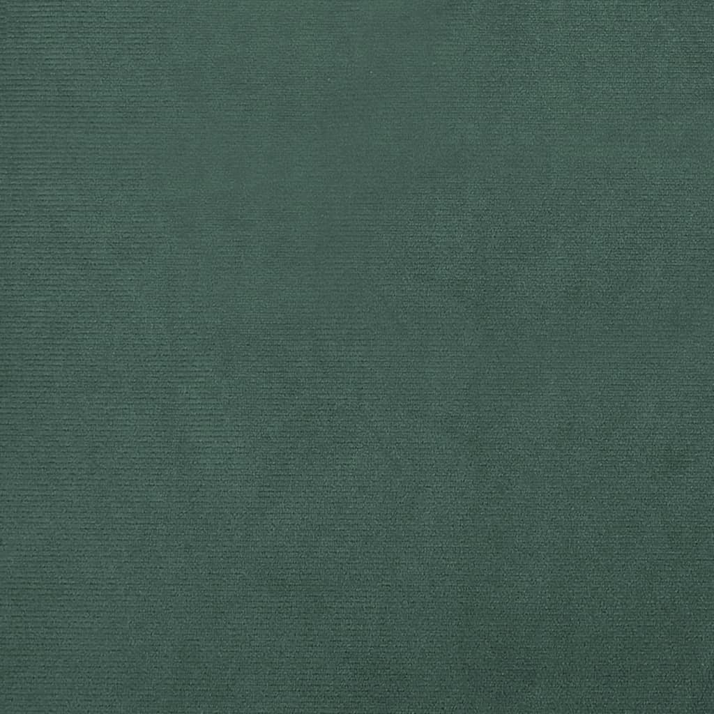 Clubsessel mit Fußhocker Dunkelgrün Samt