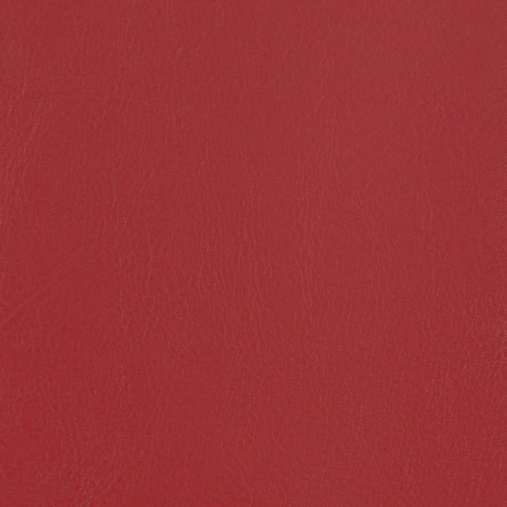 Clubsessel mit Fußhocker Weinrot Kunstleder