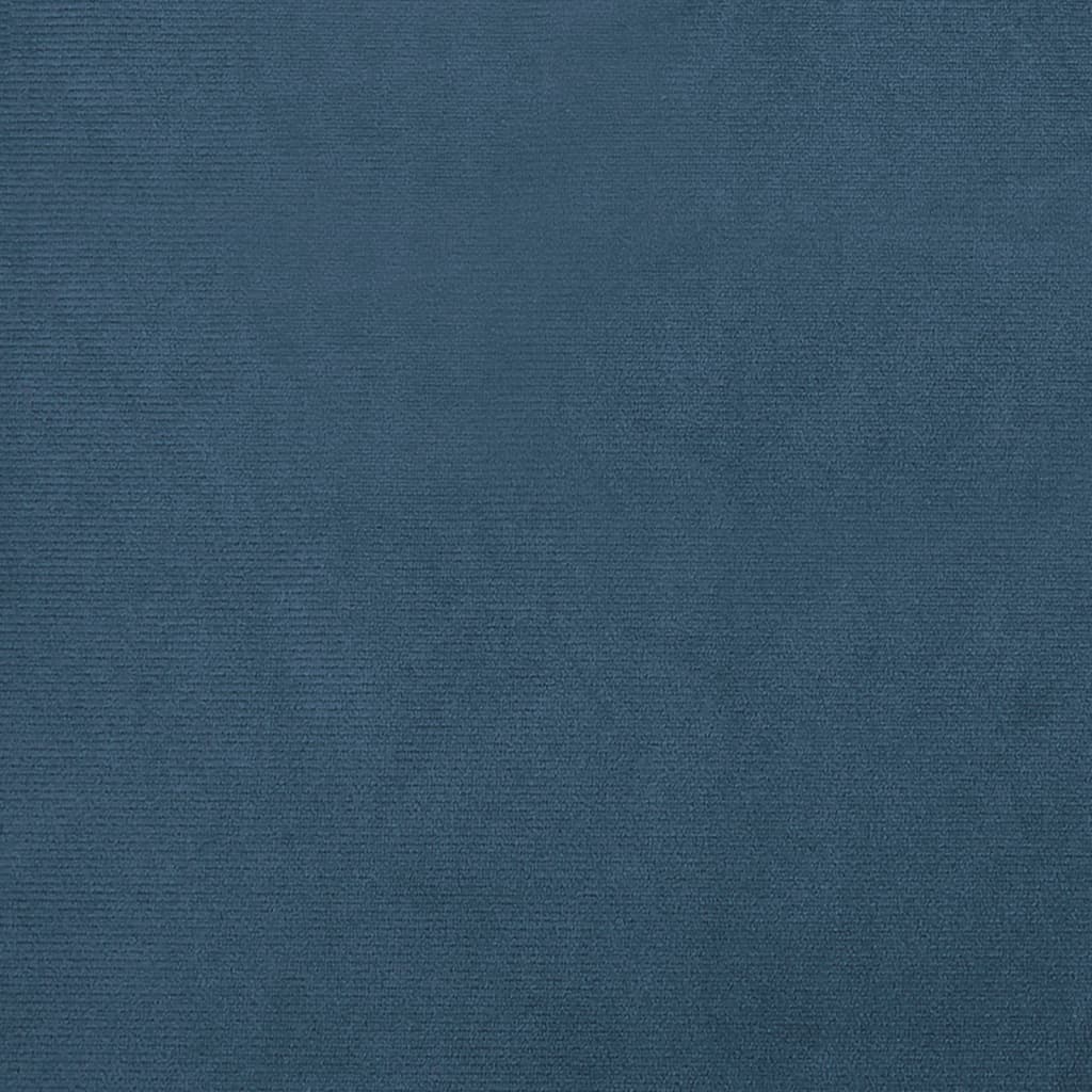 Clubsessel mit Fußhocker Dunkelblau Samt