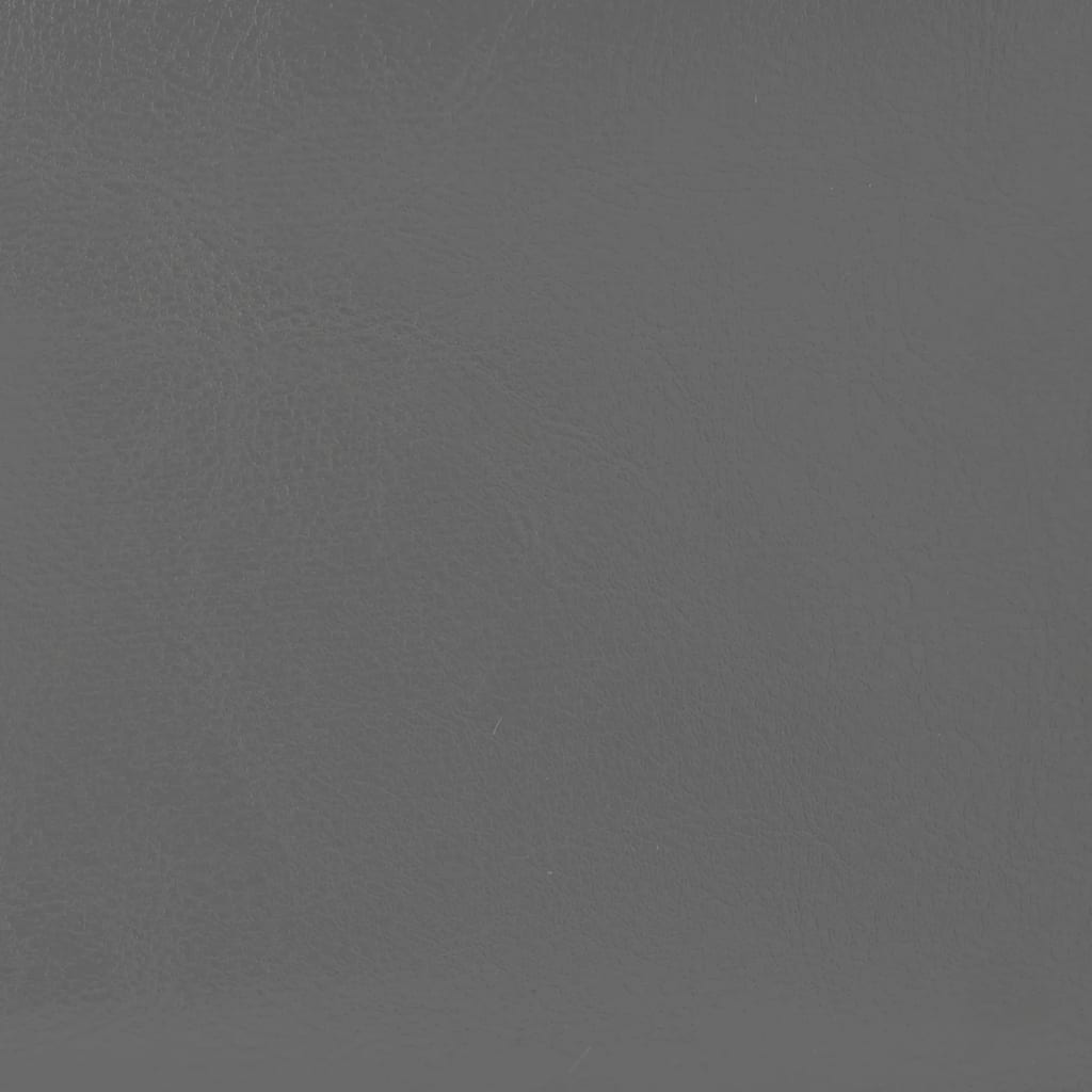 Clubsessel mit Fußhocker Grau Kunstleder