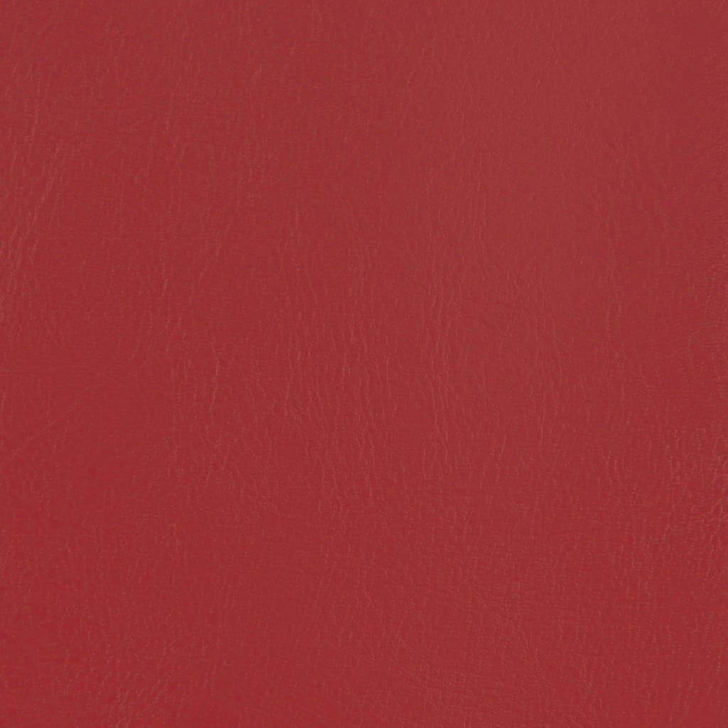 Clubsessel mit Fußhocker Weinrot Kunstleder