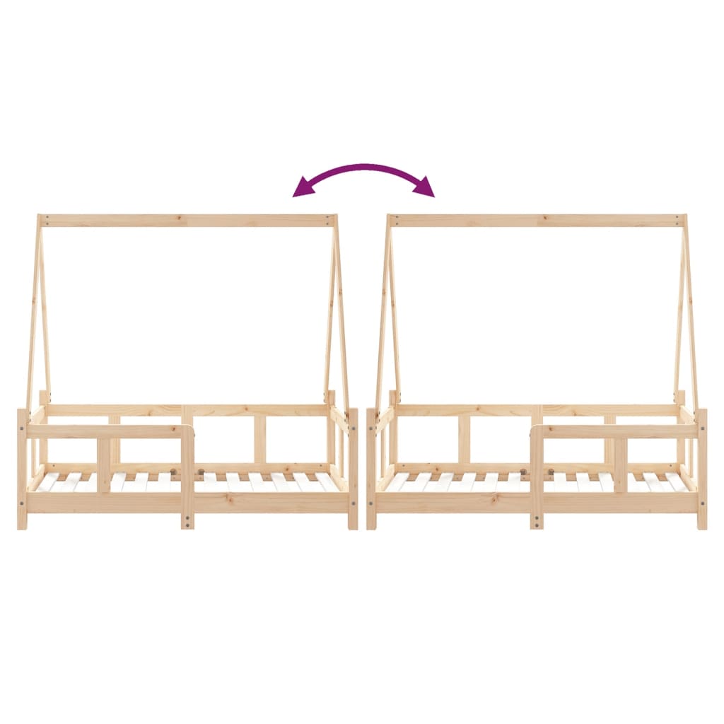 Kinderbett 70x140 cm Massivholz Kiefer