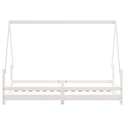 Kinderbett Weiß 90x190 cm Massivholz Kiefer