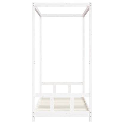 Kinderbett Weiß 90x190 cm Massivholz Kiefer