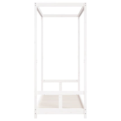 Kinderbett Weiß 80x200 cm Massivholz Kiefer