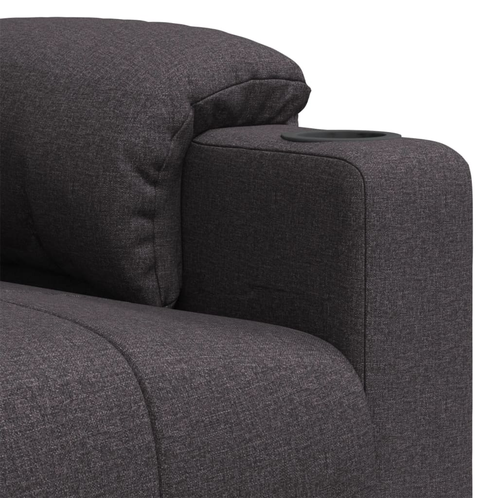 Massagesessel Elektrisch Dunkelbraun Stoff