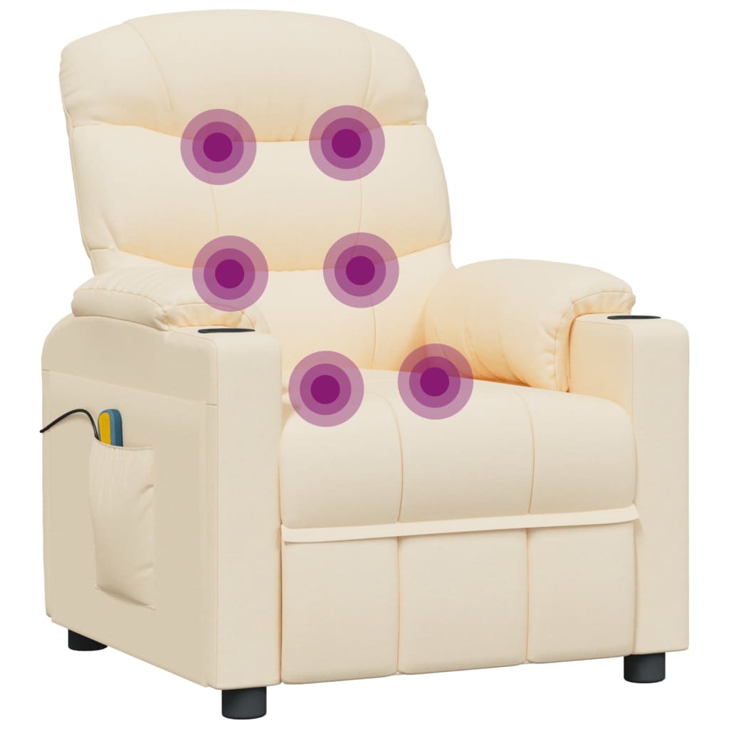 Massagesessel Elektrisch Creme Stoff