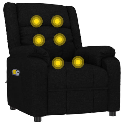 Massagesessel Elektrisch Schwarz Stoff