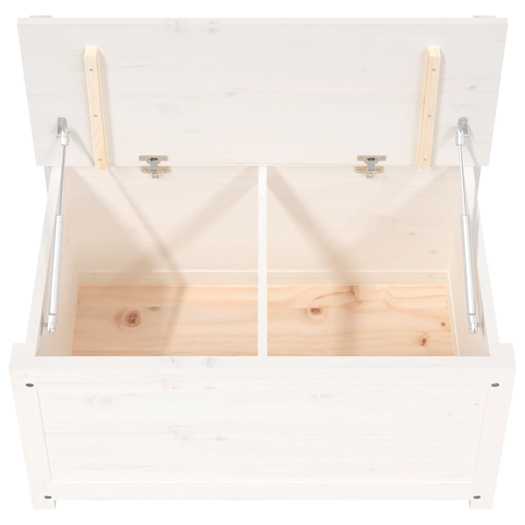 Sitzbank Weiß 80x41x77 cm Massivholz Kiefer