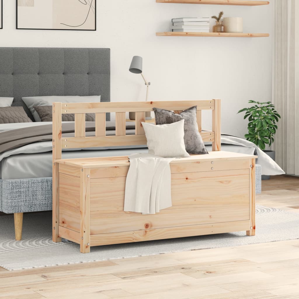 Sitzbank 110x41x76,5 cm Massivholz Kiefer