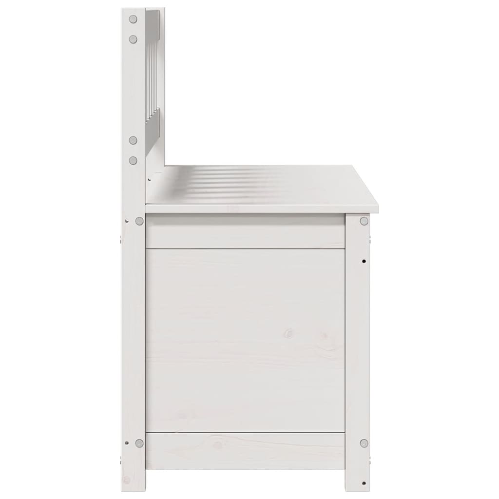 Sitzbank Weiß 110x41x76,5 cm Massivholz Kiefer