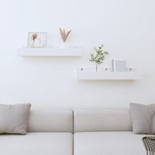 Wandregale 2 Stk. Weiß 50x12x9 cm Massivholz Kiefer