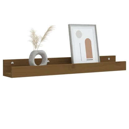 Wandregale 2 Stk. Honigbraun 80x12x9 cm Massivholz Kiefer