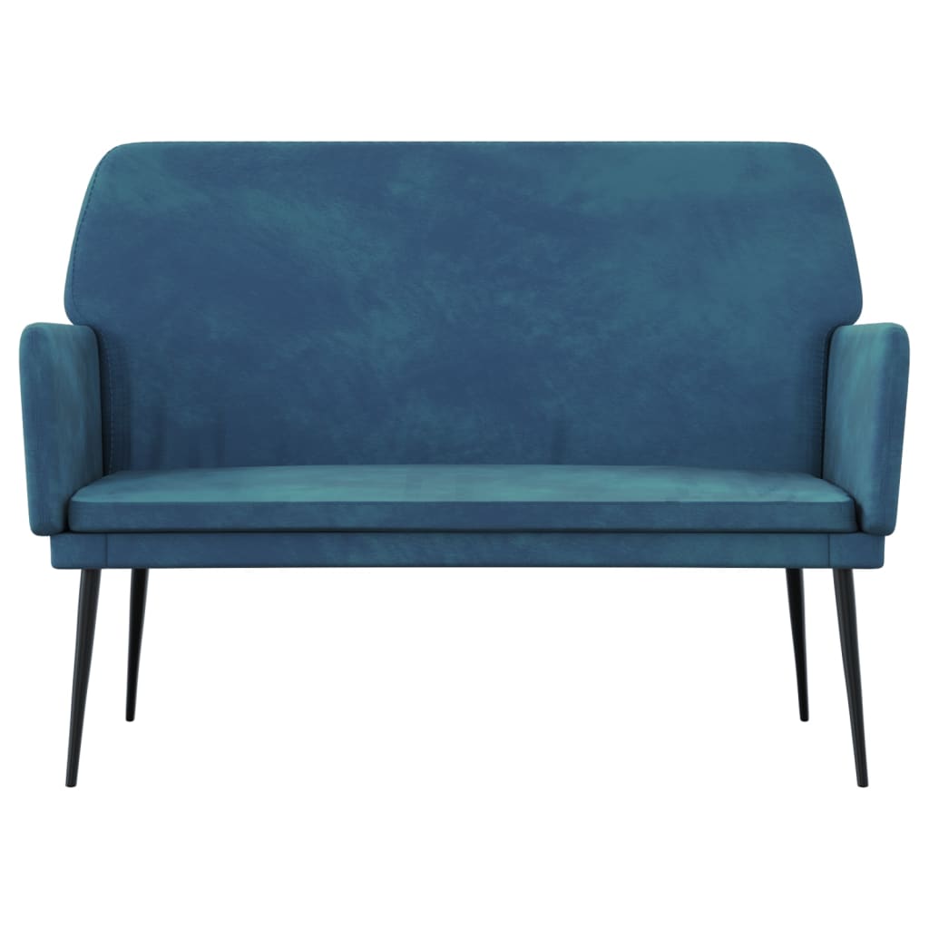 Sitzbank Blau 108x79x79 cm Samt