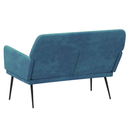 Sitzbank Blau 108x79x79 cm Samt