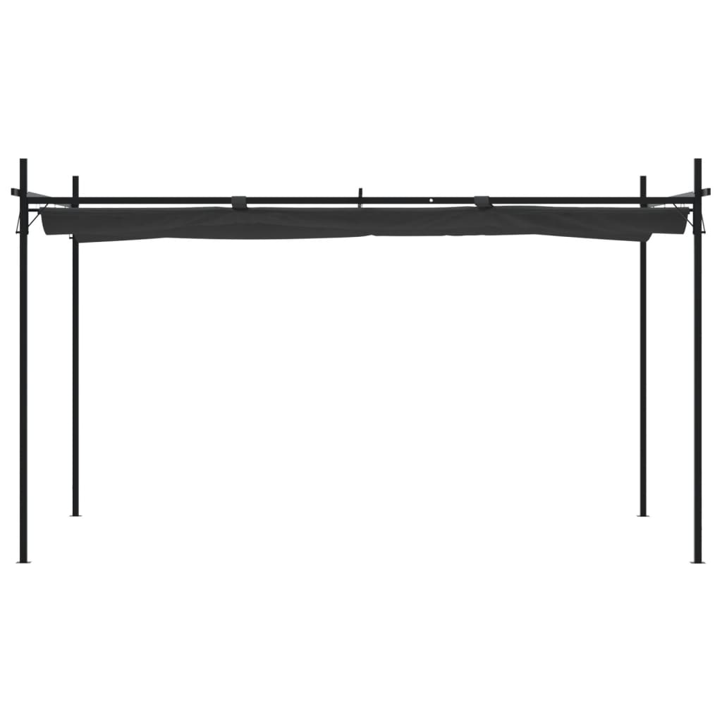 Pergola mit Schiebedach Anthrazit 395x292x230 cm