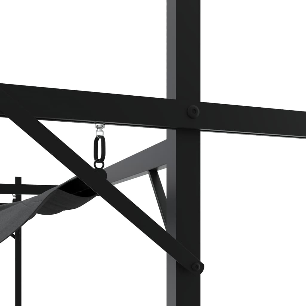 Pergola mit Schiebedach Anthrazit 395x292x230 cm