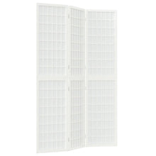 3-tlg. Paravent Japanischer Stil Faltbar 120x170 cm Weiß