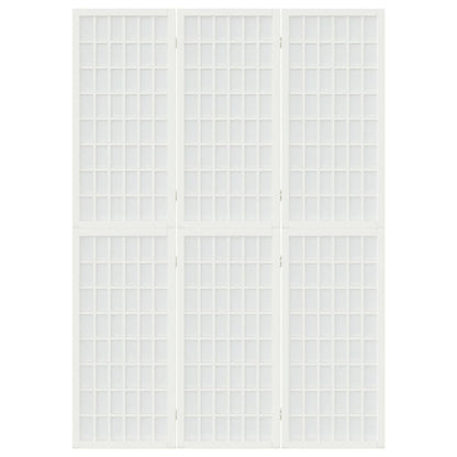 3-tlg. Paravent Japanischer Stil Faltbar 120x170 cm Weiß