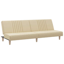 Schlafsofa Creme Stoff